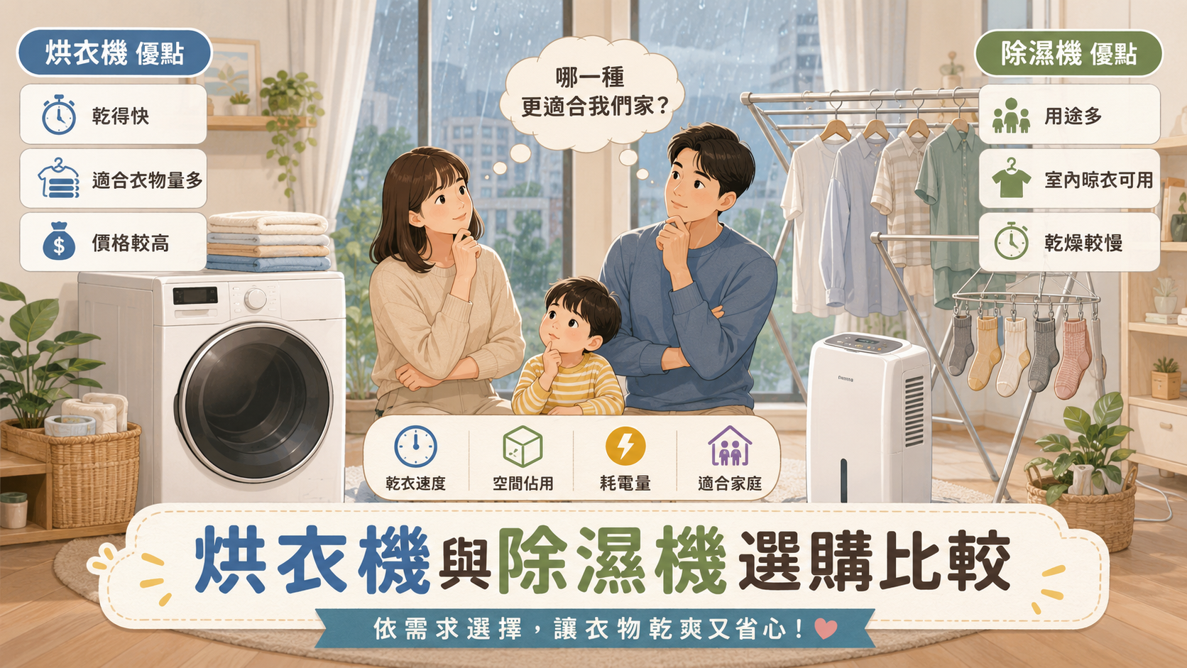 烘衣機與除濕機選購比較