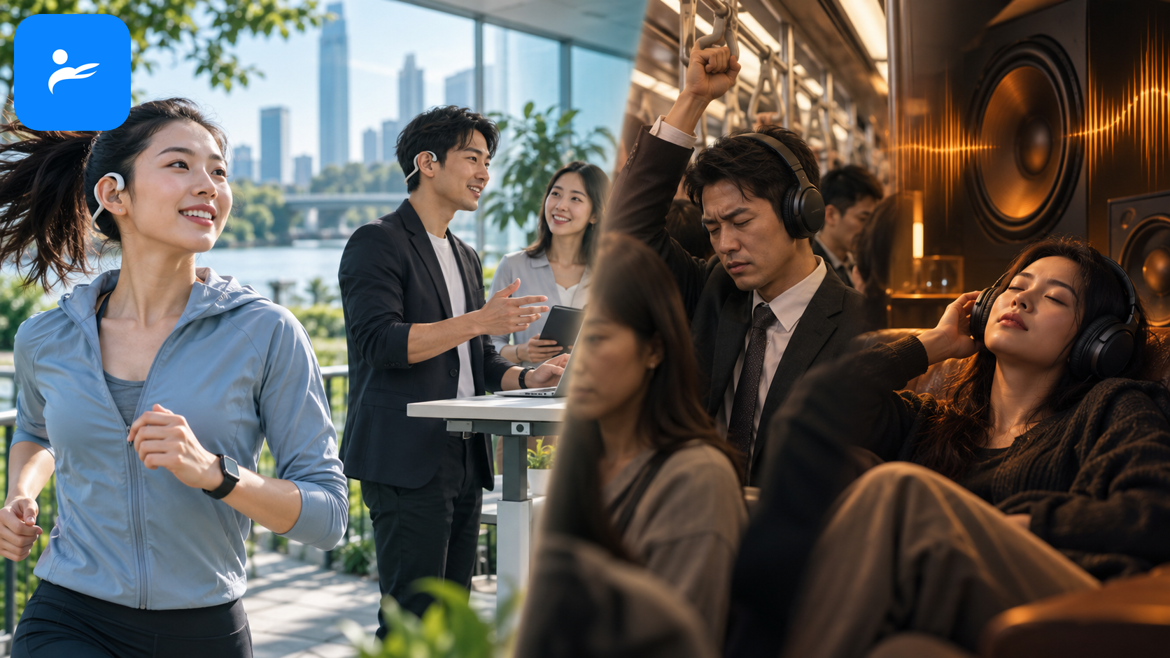 適合開放式耳機的跑者與辦公族,對比搭捷運和追求重低音的使用者