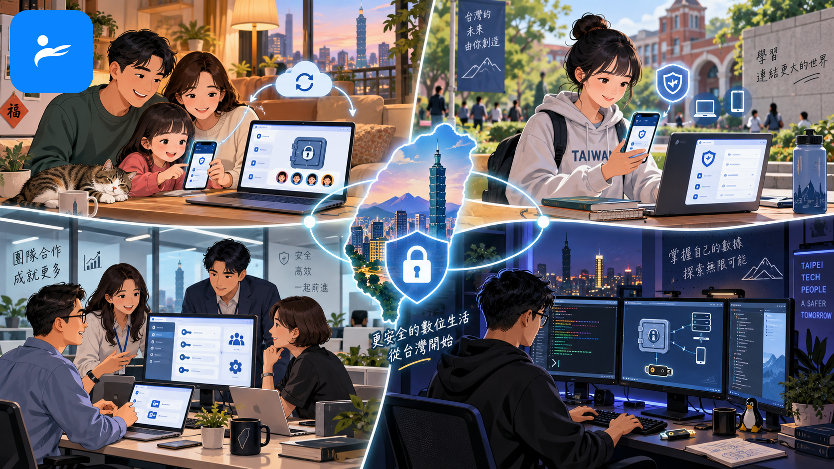 台灣家庭、學生、上班族與進階使用者各自使用合適的密碼管理工具