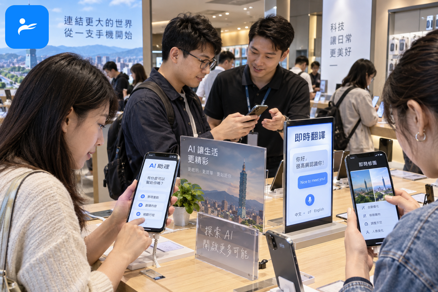 消費者在台灣手機門市實際測試繁體中文 AI 功能