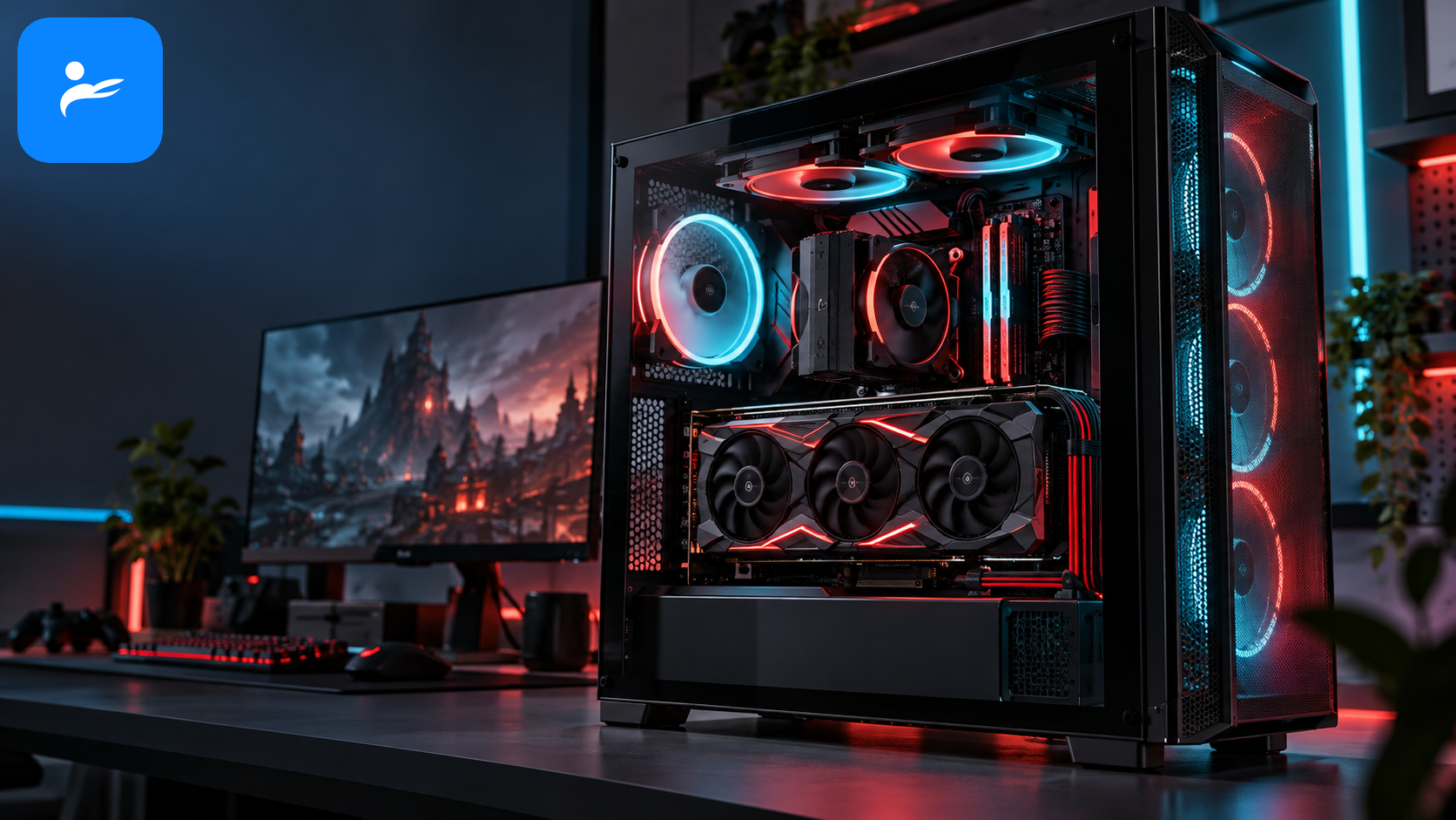 五萬元遊戲桌機,Ryzen 5 9600X 搭配 Radeon RX 9060 XT 16GB 顯示卡