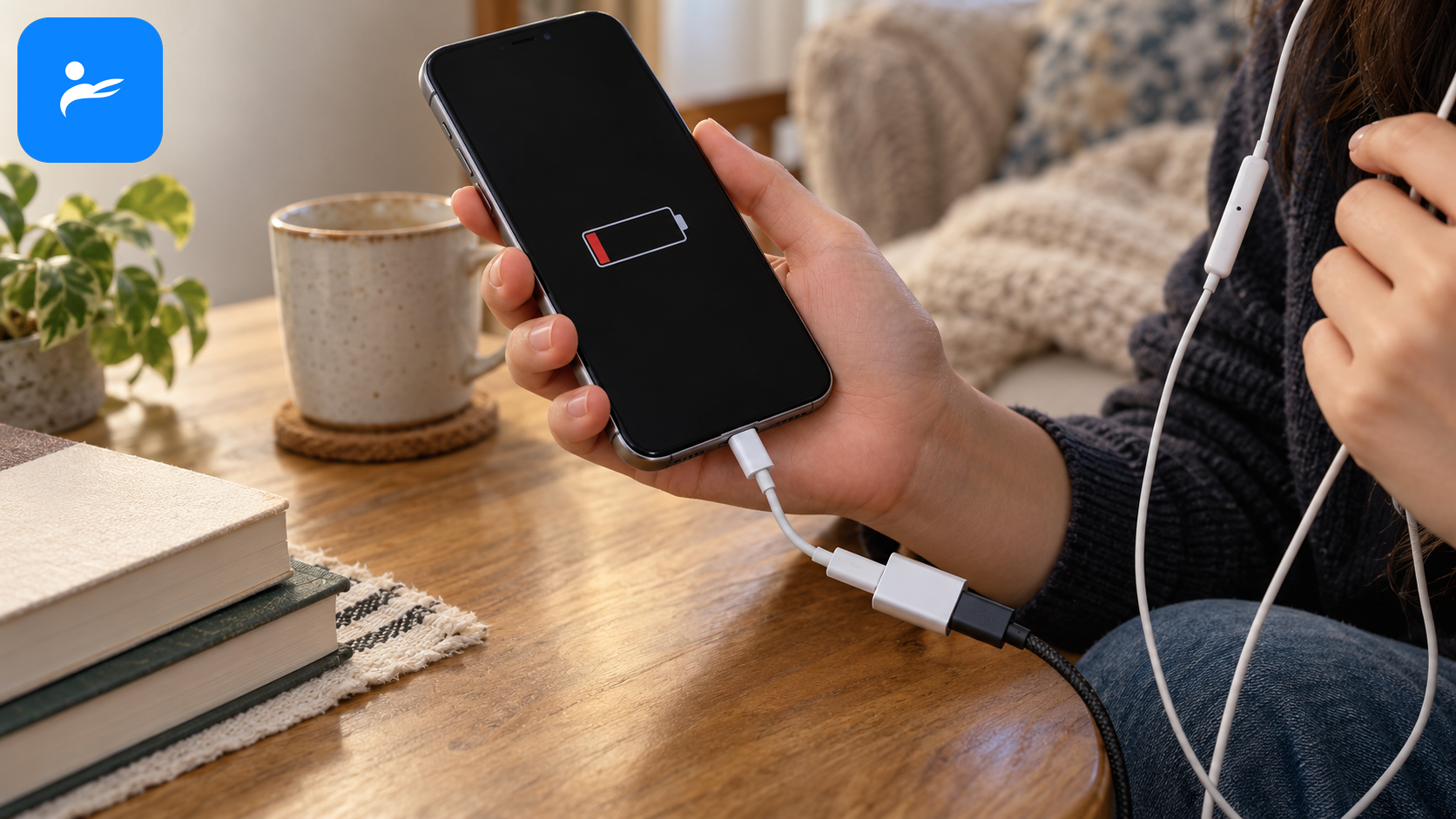 USB-C 耳機占用手機充電孔、轉接頭彎折及手機低電量的日常使用情境