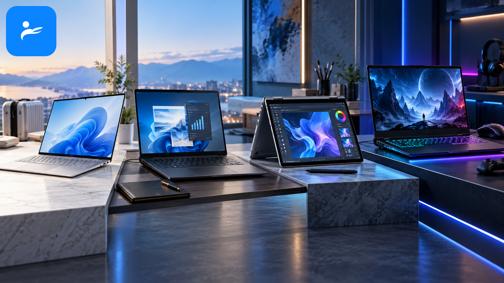 多款 Windows 輕薄、商務、二合一與電競筆電，對應不同消費者需求