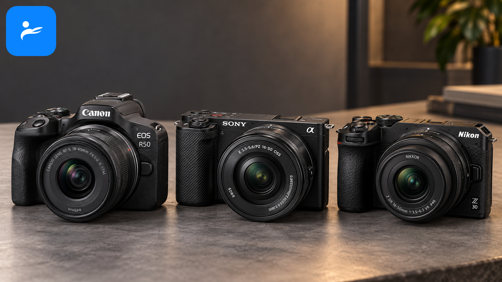 Canon EOS R50、Sony ZV-E10與Nikon Z30三台兩萬元相機並排比較